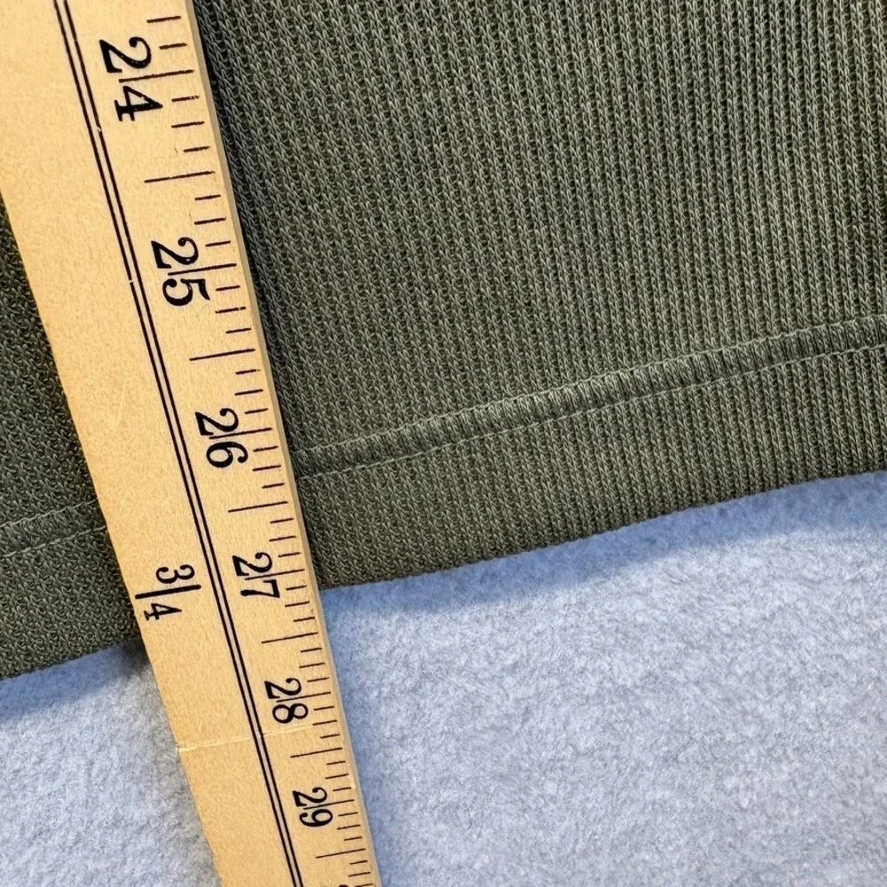 Banana Republic Shirt Mens Large Green Waffle Knit Long Sleeve Pullover Casual